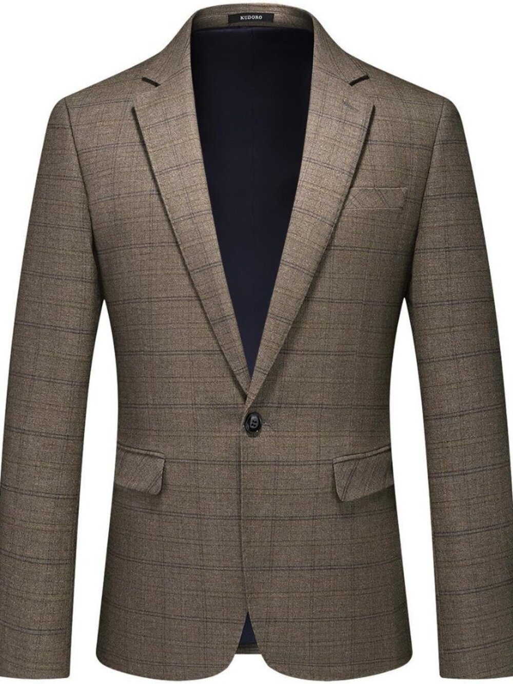 Mens Plaid Blazer Sports Coat Casual Slim Fit Checkered Blazer for Men Wedding